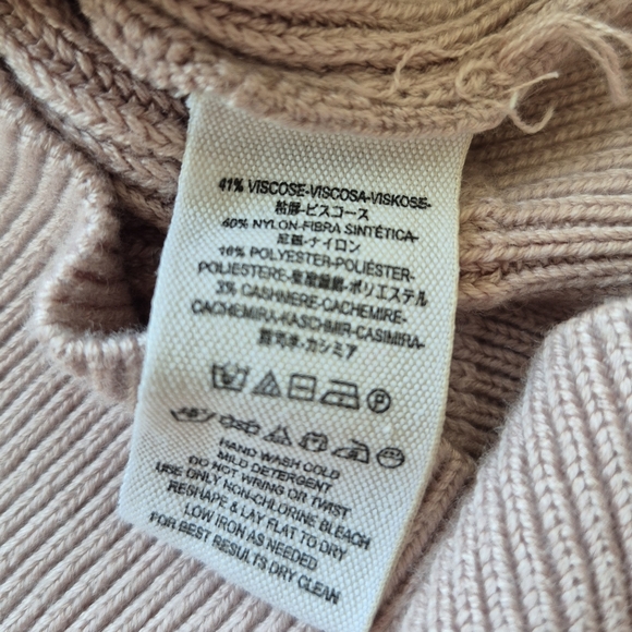 Free People Sweater Gingersnap Pink Cashmere Blend Long Sleeve Size XS - Picture 7 of 11